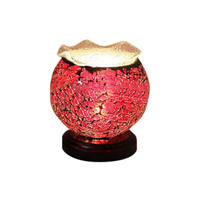 Skorter | Tiffany Desk Lamp - Spherical Glass with Plug-in Cord for Children's Room