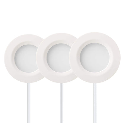 Skorter | Getinlight Dimmable Led Puck Lights Kit, Soft White 3000K, Etl Listed, 3-Pack, White