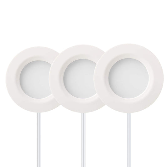 Skorter | Getinlight Dimmable Led Puck Lights Kit, Soft White 3000K, Etl Listed, 3-Pack, White