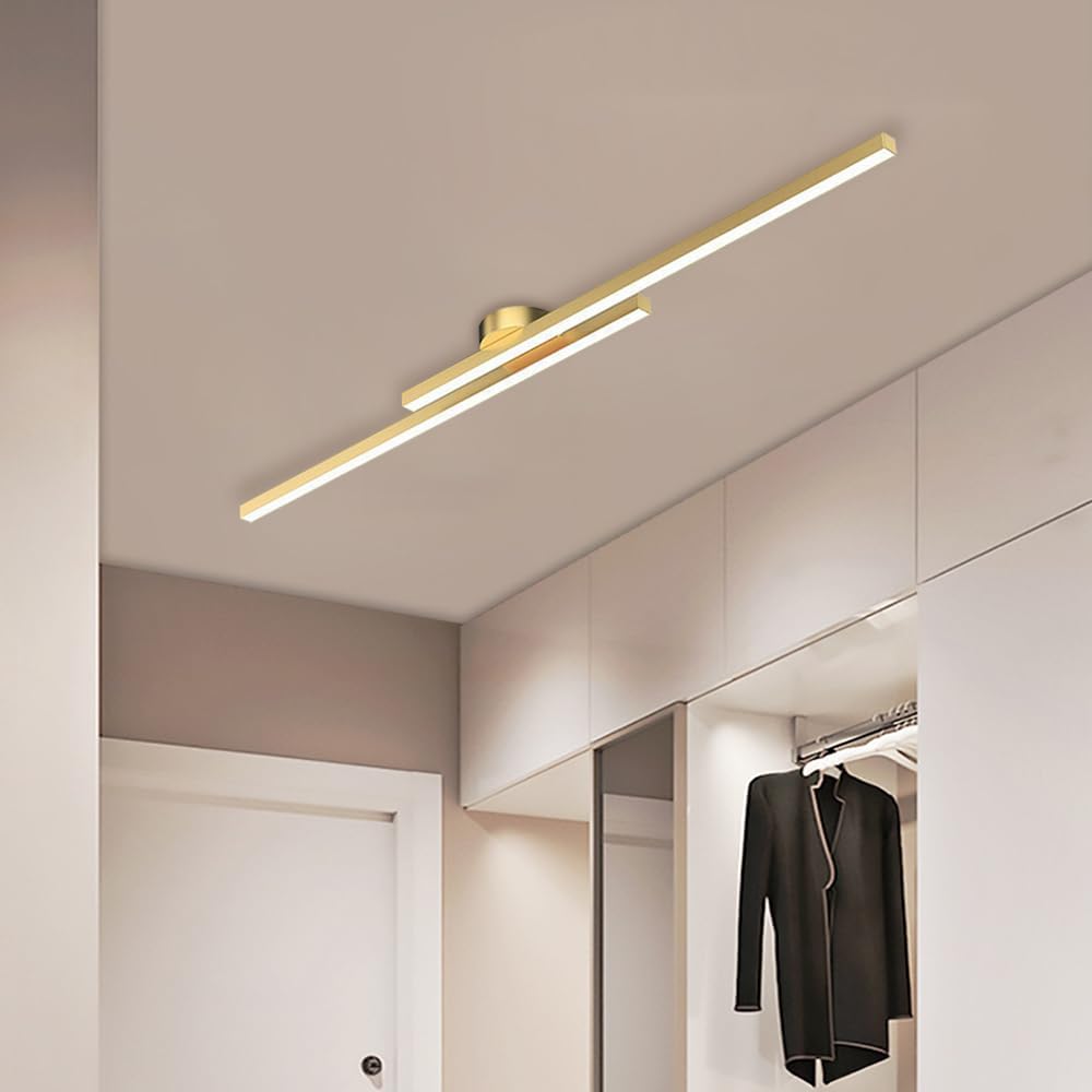 Skorter | Modern Aluminium Semi Flush Mount LED Ceiling Light | Minimalist Design for Living Room. Bedroom & Hallway