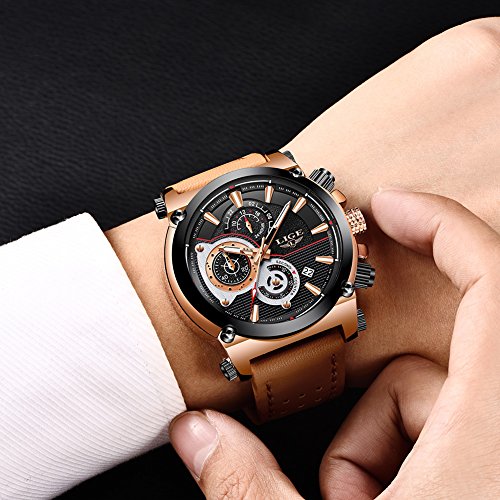 Skorter | Men's Stainless Steel Chronograph Waterproof Sports Quartz Watch