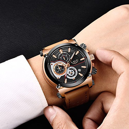 Skorter | Men's Stainless Steel Chronograph Waterproof Sports Quartz Watch