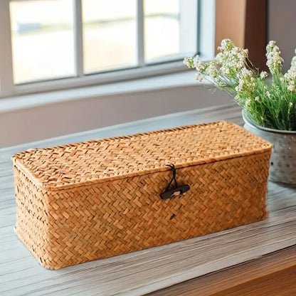 Skorter | Ayla Rattan Organizer Basket