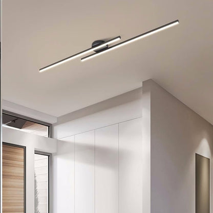 Skorter | Modern Aluminium Semi Flush Mount LED Ceiling Light | Minimalist Design for Living Room. Bedroom & Hallway