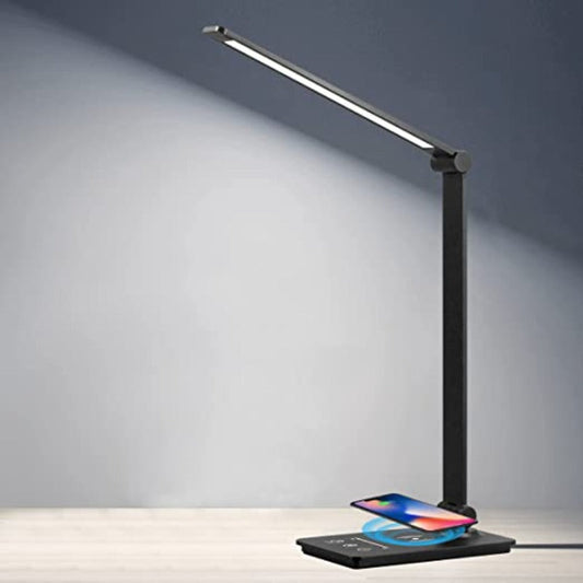 Skorter | LED Desk Lamp - With Wireless Charger and Touch Control - 5 Color Settings & Fully Dimmable Function