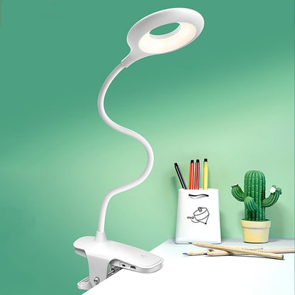 Skorter | Rechargeable LED Table Lamp with Clip – Adjustable Desk Light for Home Office and Study