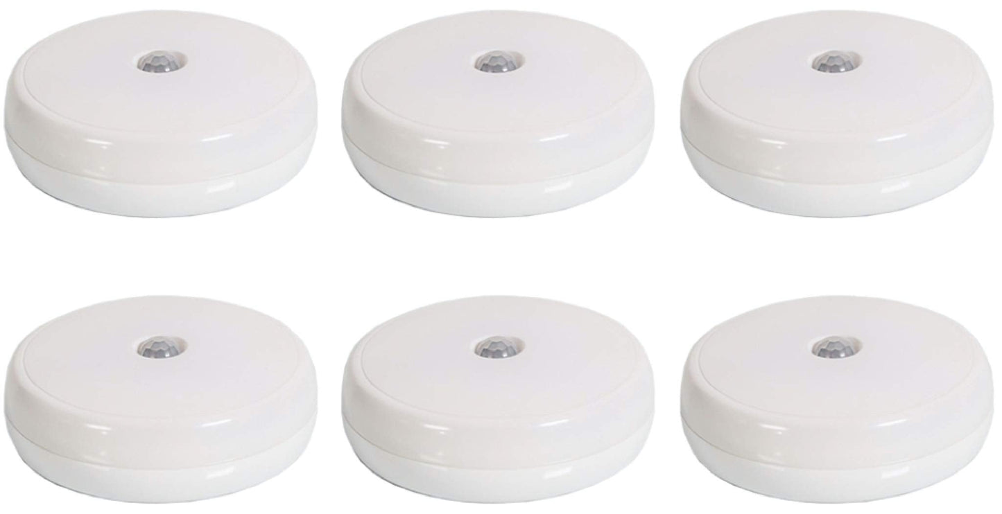 Skorter | Brilliant Evolution 6-Pack Wireless LED Motion Sensor Lights - Battery-Powered Under-Cabinet Lighting