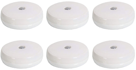 Skorter | Brilliant Evolution 6-Pack Wireless LED Motion Sensor Lights - Battery-Powered Under-Cabinet Lighting
