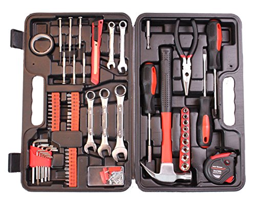 Skorter | 148-Piece Tool Set - General Household Hand Tool Kit with Plastic Toolbox Storage Case