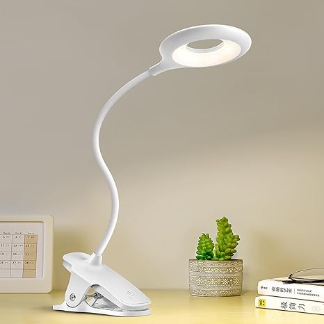 Skorter | Rechargeable LED Table Lamp with Clip – Adjustable Desk Light for Home Office and Study