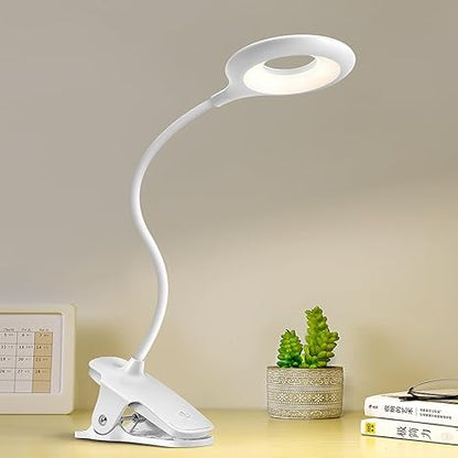 Skorter | Rechargeable LED Table Lamp with Clip – Adjustable Desk Light for Home Office and Study