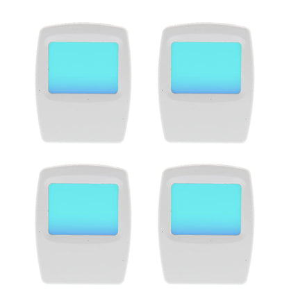 Skorter | Amerelle Always-On Blue Night Light - 4 Pack LED Plug-In Light for Bedroom, Bathroom, Children's Room