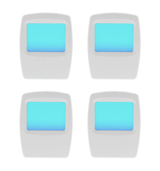 Skorter | Amerelle Always-On Blue Night Light - 4 Pack LED Plug-In Light for Bedroom, Bathroom, Children's Room