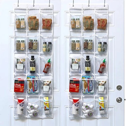 Skorter | 2 Pack: Transparent Over the Door Hanging Pantry Organizer