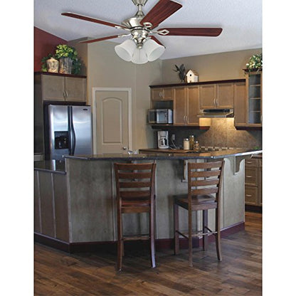 Skorter | Westinghouse 7784900 LED Ceiling Fan Light Kit, Brushed Nickel, Frosted Glass, White