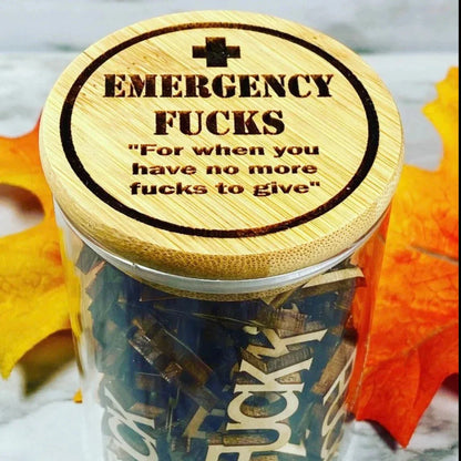 Skorter | Emergency F**k Glass - Funny Give a F**k Glass