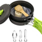 Skørter | DZRZVD Camping Cooking Equipment Mess Kit Gear, Backpack Accessories Equipment Pots and Pans Set with Net Carry Bag for Hiking, Picnic