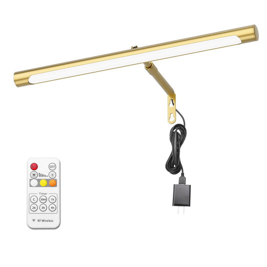 Skorter | Coinmit 16" Adjustable LED Picture Lighting, Gold Art Light with Remote Control for Paintings