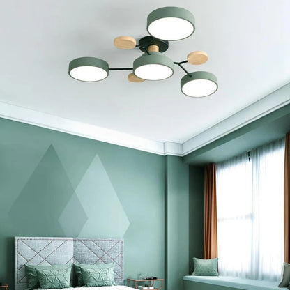 Skorter | Contemporary Round Iron LED Chandelier | Energy-Efficient. Stylish Lighting for Living Rooms. Dining Areas & Entryways