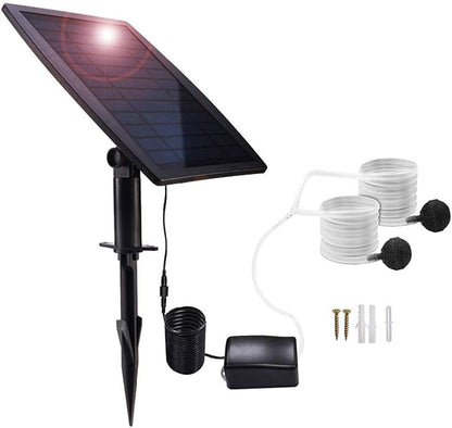 Skorter | Solar Powered Air Pump Kit 2.5W with Hoses and Stones
