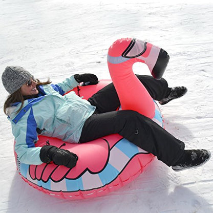 Skorter | GoFloats Winter Snow Tube - The Ultimate Sled (Choose from Unicorn, Ice Dragon, Polar Bear, Penguin, Flamingo)