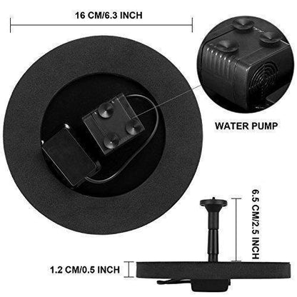 skorter | Solar fountain pump circular garden solar-powered water pump
