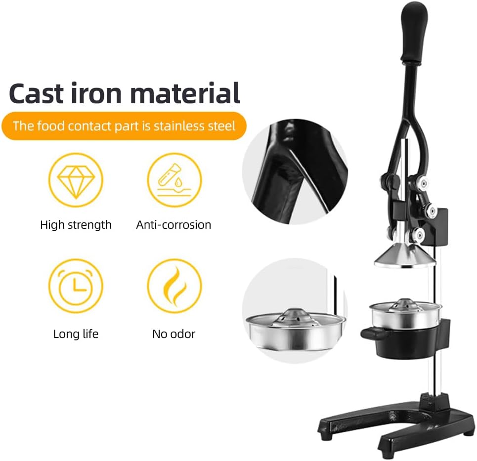 Skorter | Cast-Iron Hand Press Juicer with 99% Extraction and Stainless Steel Build – Orvado