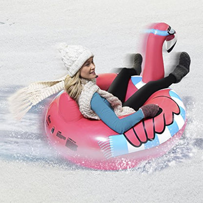 Skorter | GoFloats Winter Snow Tube - The Ultimate Sled (Choose from Unicorn, Ice Dragon, Polar Bear, Penguin, Flamingo)