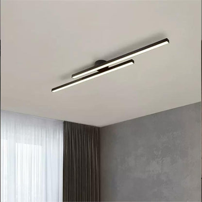 Skorter | Modern Aluminium Semi Flush Mount LED Ceiling Light | Minimalist Design for Living Room. Bedroom & Hallway