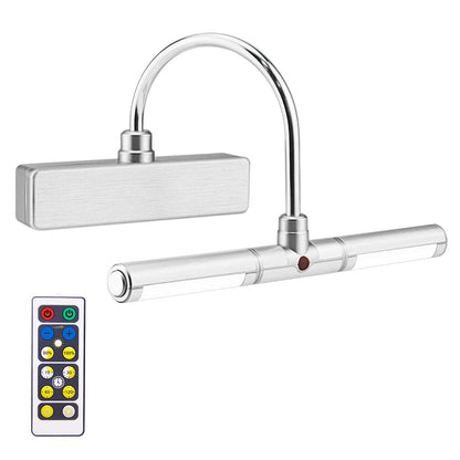 Skorter | Biglight LED Picture Lighting, Battery Powered, Remote Control, Timers, Dimmer, 8.8", Silver