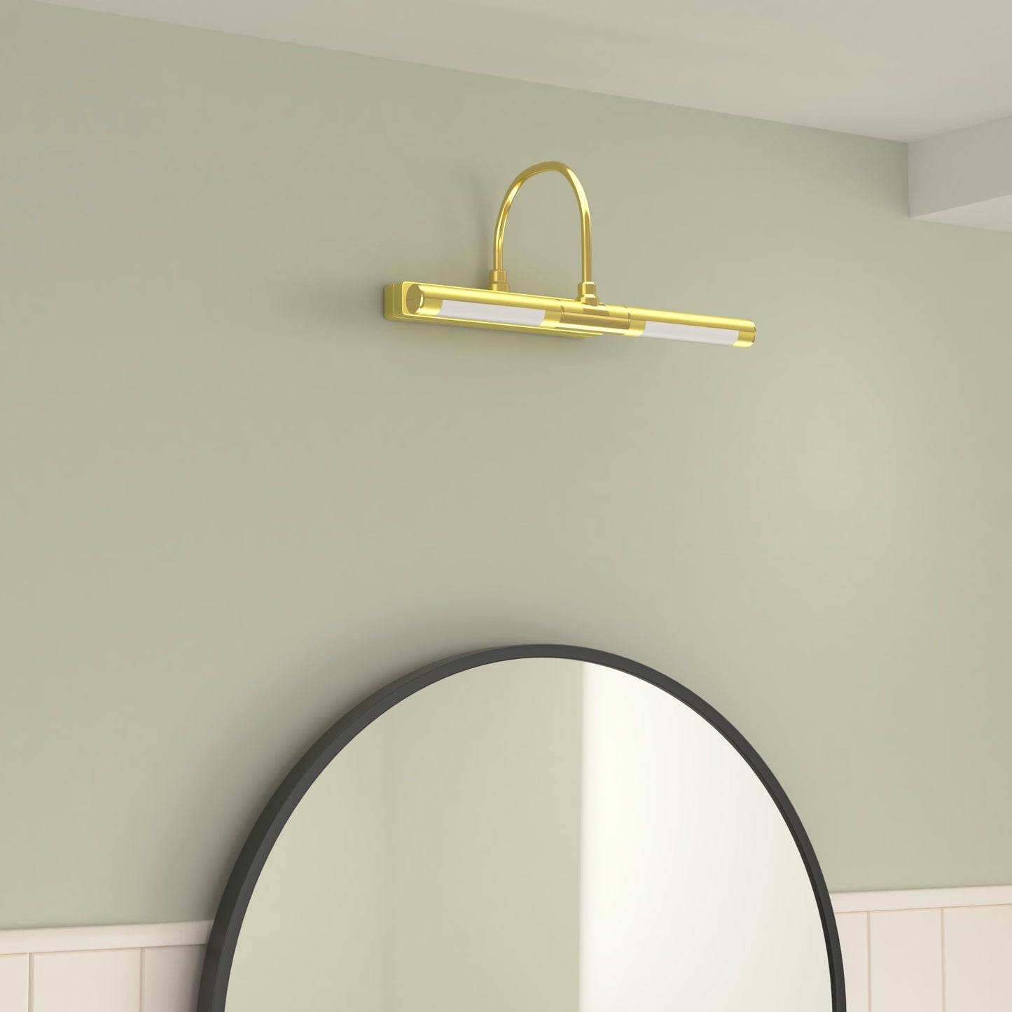 Skorter | Biglight Wireless Led Picture Lighting With Remote Control, Dimmable Gold Lamp For Art & Portraits, 13 Inches