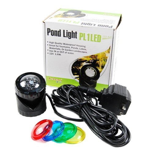 Skorter | Jebao Submersible Led Pond Light - Colorful Black Plastic, Set With 1 For Outdoor Decor