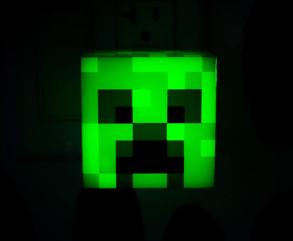 Skorter | Minecraft Green Creeper Night Light | Led Auto Dusk To Dawn Sensor | Children's Room Decor
