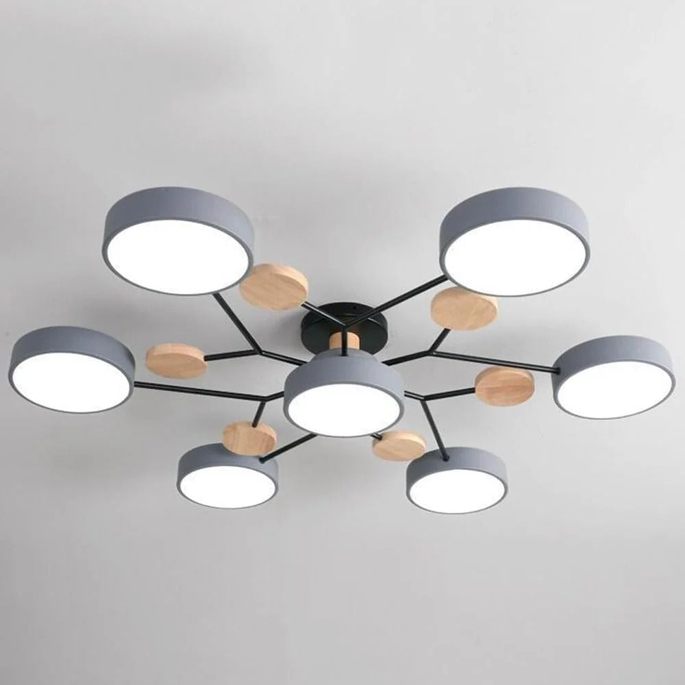 Skorter | Contemporary Round Iron LED Chandelier | Energy-Efficient. Stylish Lighting for Living Rooms. Dining Areas & Entryways