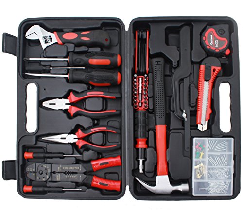 Skorter | 148-Piece Tool Set - General Household Hand Tool Kit with Plastic Toolbox Storage Case