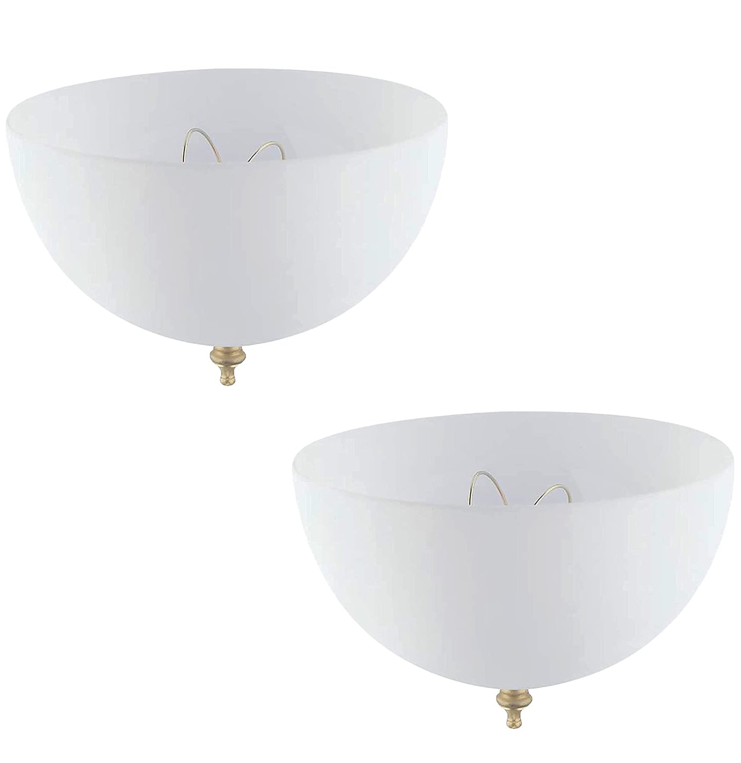 Skorter | Ciata 4-3/4" Ceiling Lamp Shade, White Plastic Clip-On Diffuser, 2 Pack, A-Shaped Bulb