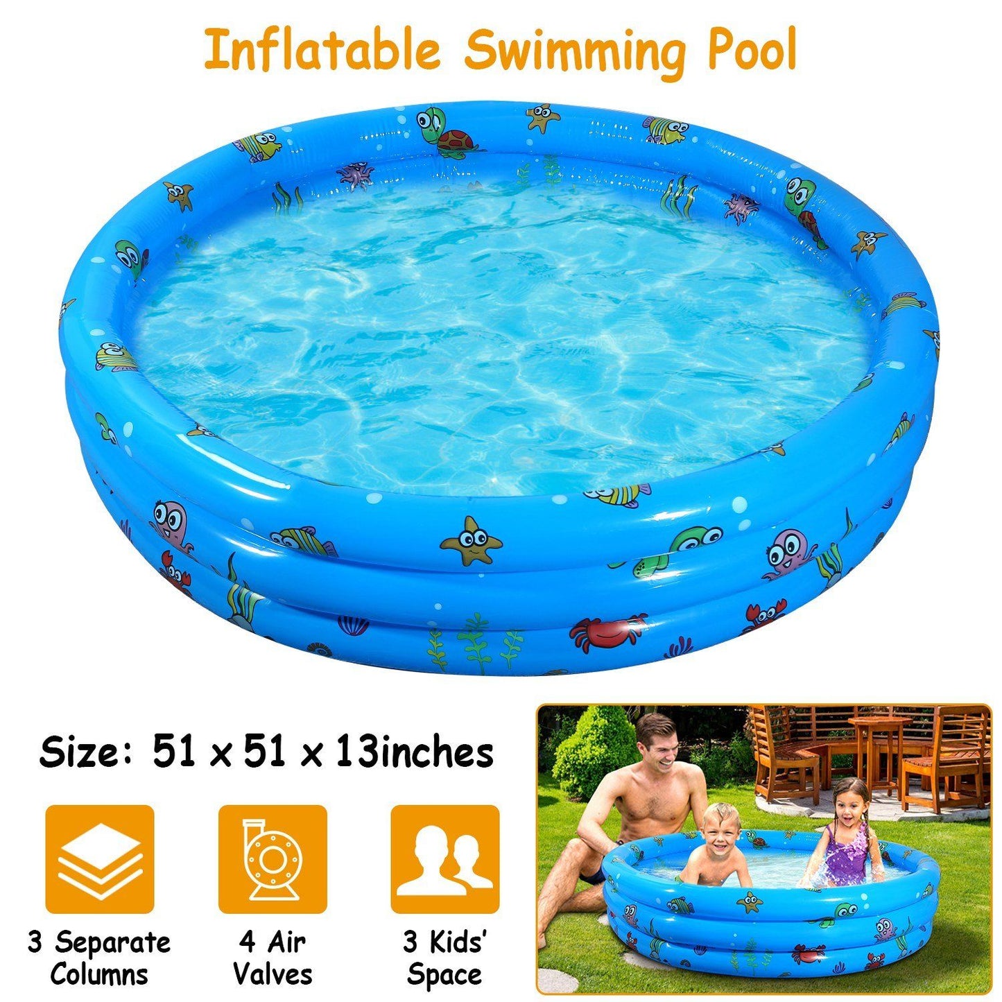 Skorter | 51x13" Inflatable Swimming Pool
