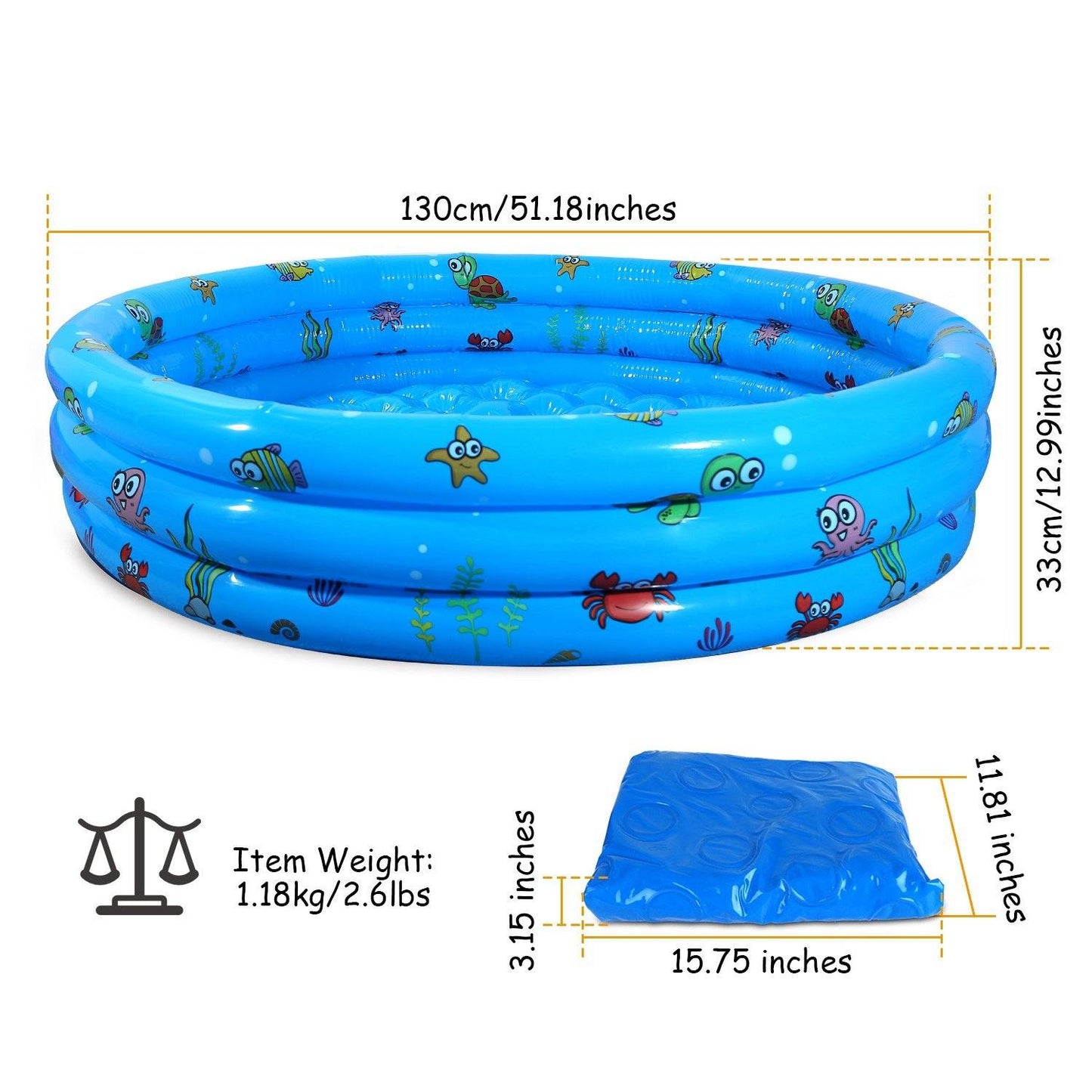 Skorter | 51x13" Inflatable Swimming Pool