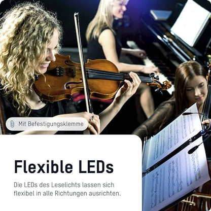 Skorter | Ansmann Twinflex Mini Led Reading Light With 2 Flexible Light Sources & Batteries – Perfect For Musicians