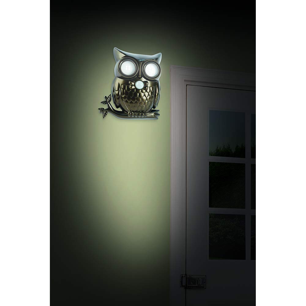 Skorter | Ideaworks Black LED Motion Sensor Owl Light – Decorative Plastic Accent For Home