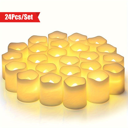 Skorter | 24-piece set LED tealights – Flameless lights for Christmas, Halloween, Valentine's Day, and Ramadan decor