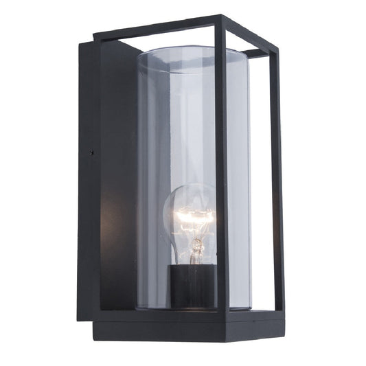 Skorter | Lutec 5288803012 Flair Matt Black Outdoor Vintage Flush Lantern Wall Light