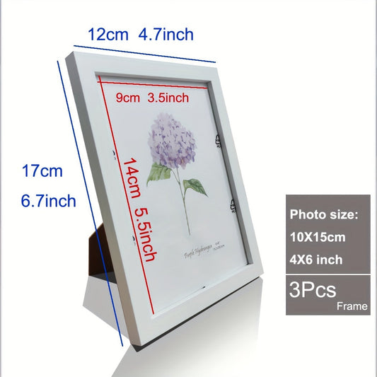 Skorter | 3-part Wooden Picture Frame - Classic Picture Frame for Wall and Table Decoration, Perfect for Parties and Gifts