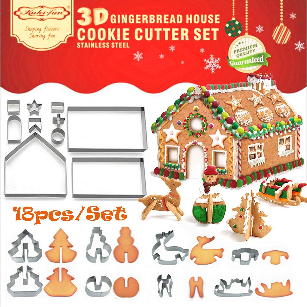 Skorter | Christmas Stainless Steel 3D Cookie Mold (18pcs)