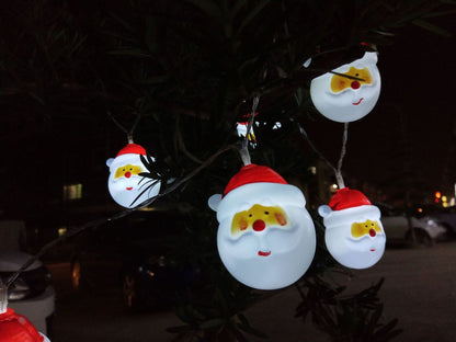 Skorter | Santa Claus String Lights for the Terrace Party Decoration 10/20 Battery String Lights