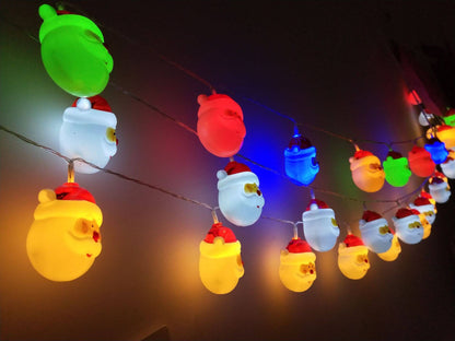 Skorter | Santa Claus String Lights for the Terrace Party Decoration 10/20 Battery String Lights