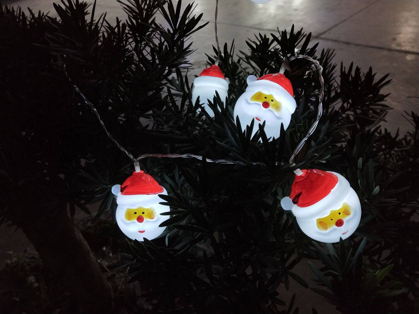 Skorter | Santa Claus String Lights for the Terrace Party Decoration 10/20 Battery String Lights