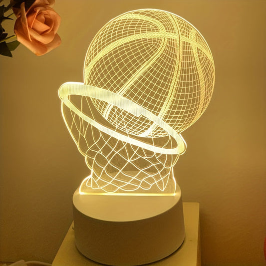 Skorter | Illusion Lamp - 3D Basketball USB Table Lamp with LED Decorative Lighting