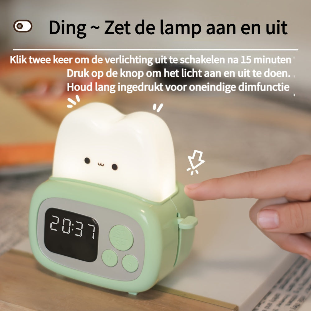 Skorter | GlowBake - Sweet LED Alarm Clock with USB Rechargeable Battery