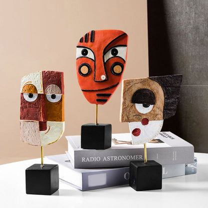 Skorter | Abstract Pop Art Face Home Sculpture